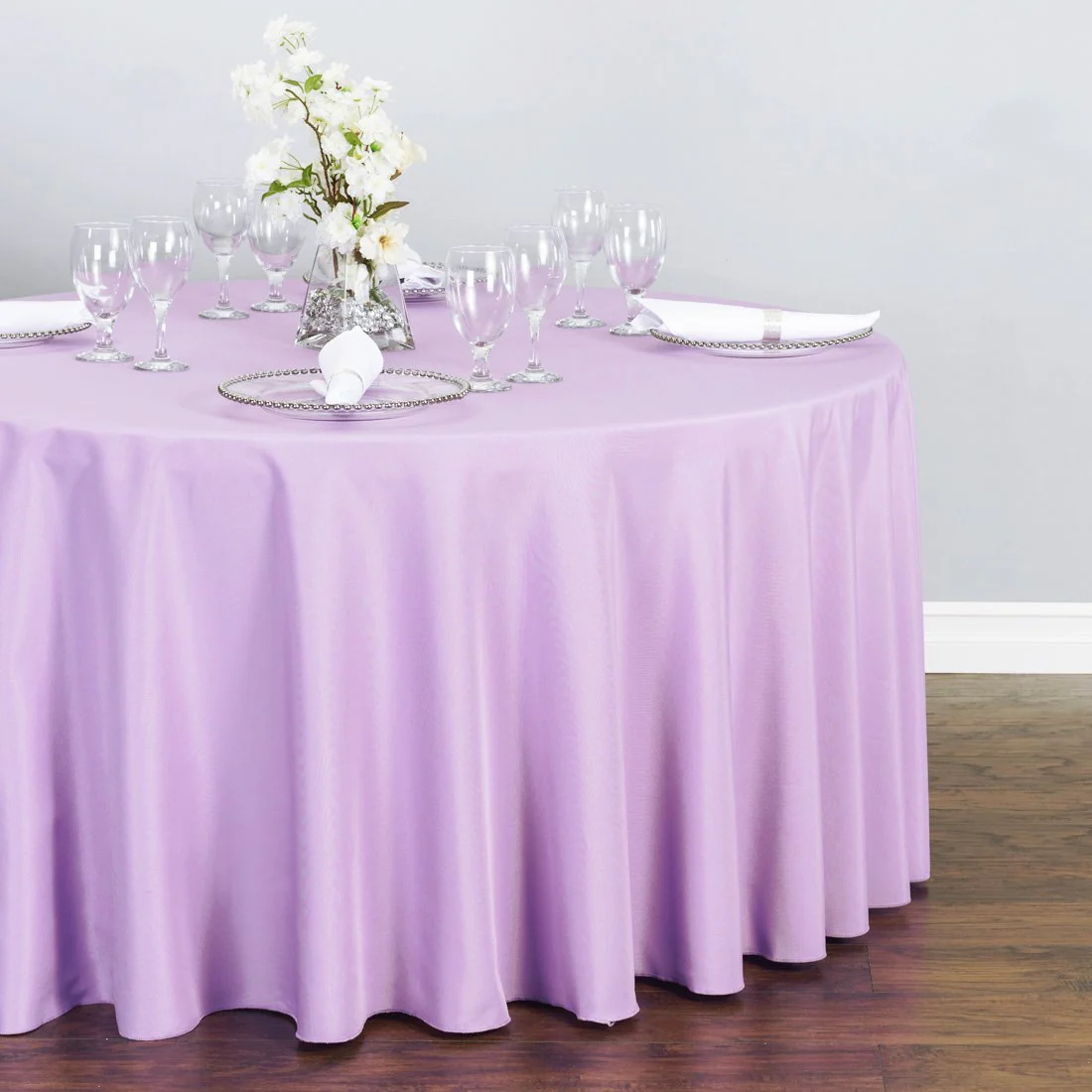 108 in. Round Polyester Tablecloth (20 Colors) - Image 24