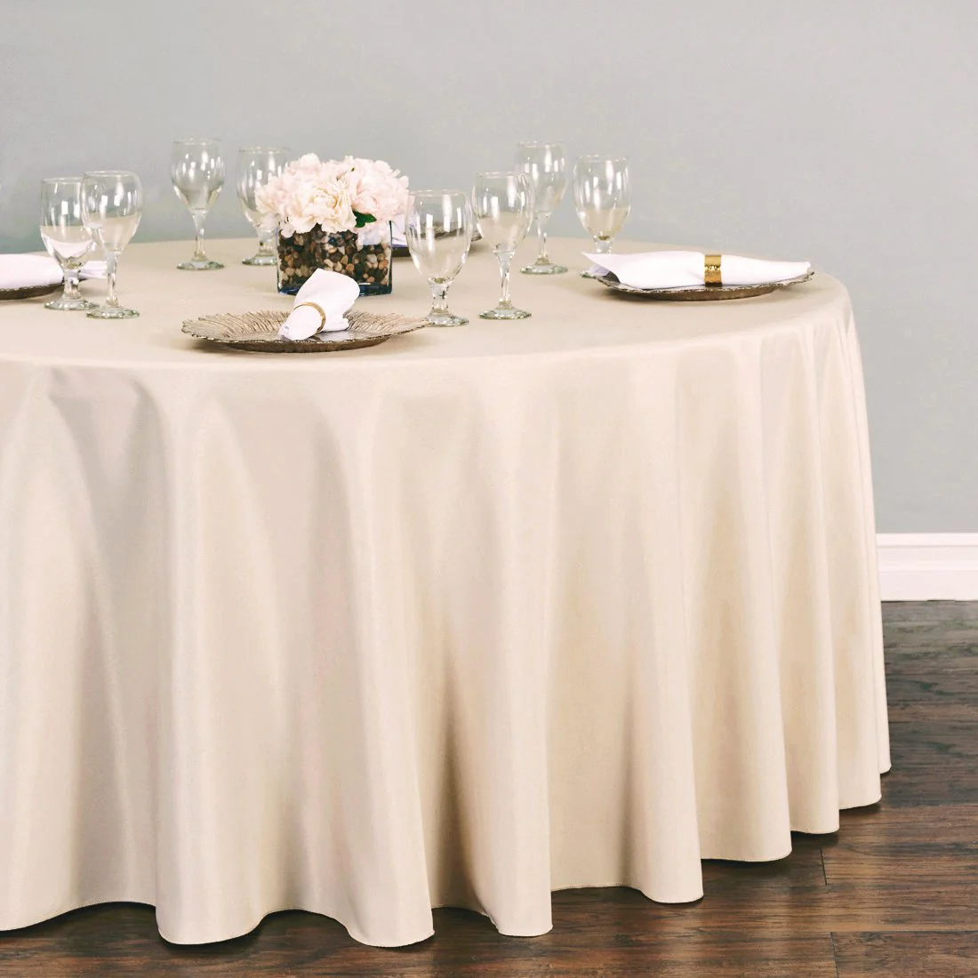 108 in. Round Polyester Tablecloth (20 Colors) - Image 4