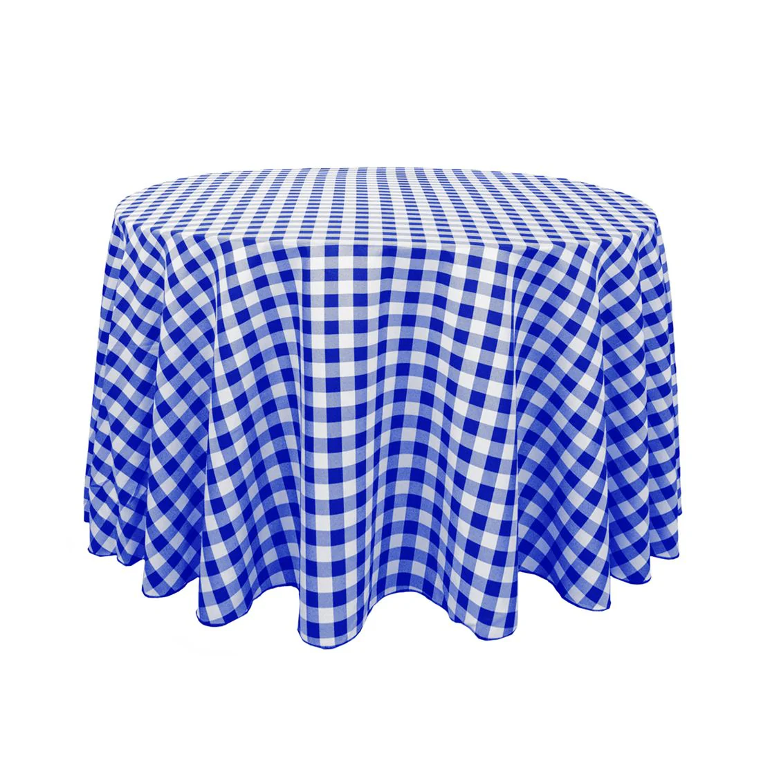 108 in. Round Polyester Tablecloth Checkered (4 Colors) - Image 6