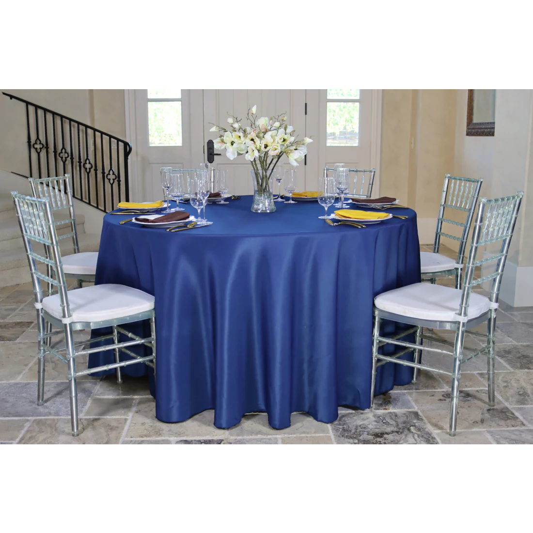 120 In. Round Polyester Tablecloth (20 Colors) - Image 27