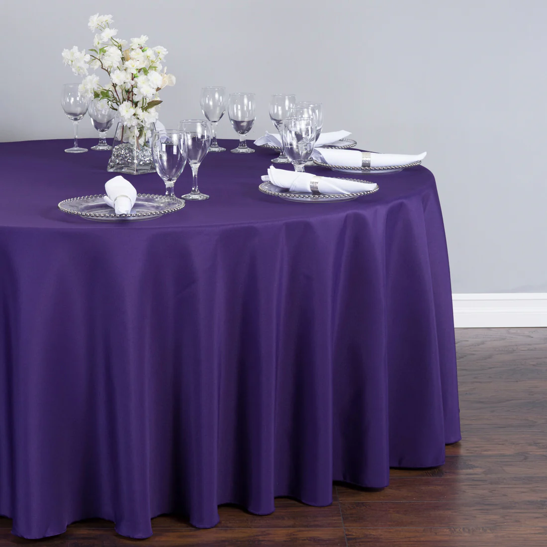 120 In. Round Polyester Tablecloth (20 Colors) - Image 69