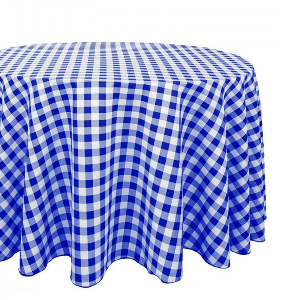 120 in. Round Polyester Tablecloth Checkered (4 Colors) - Image 7