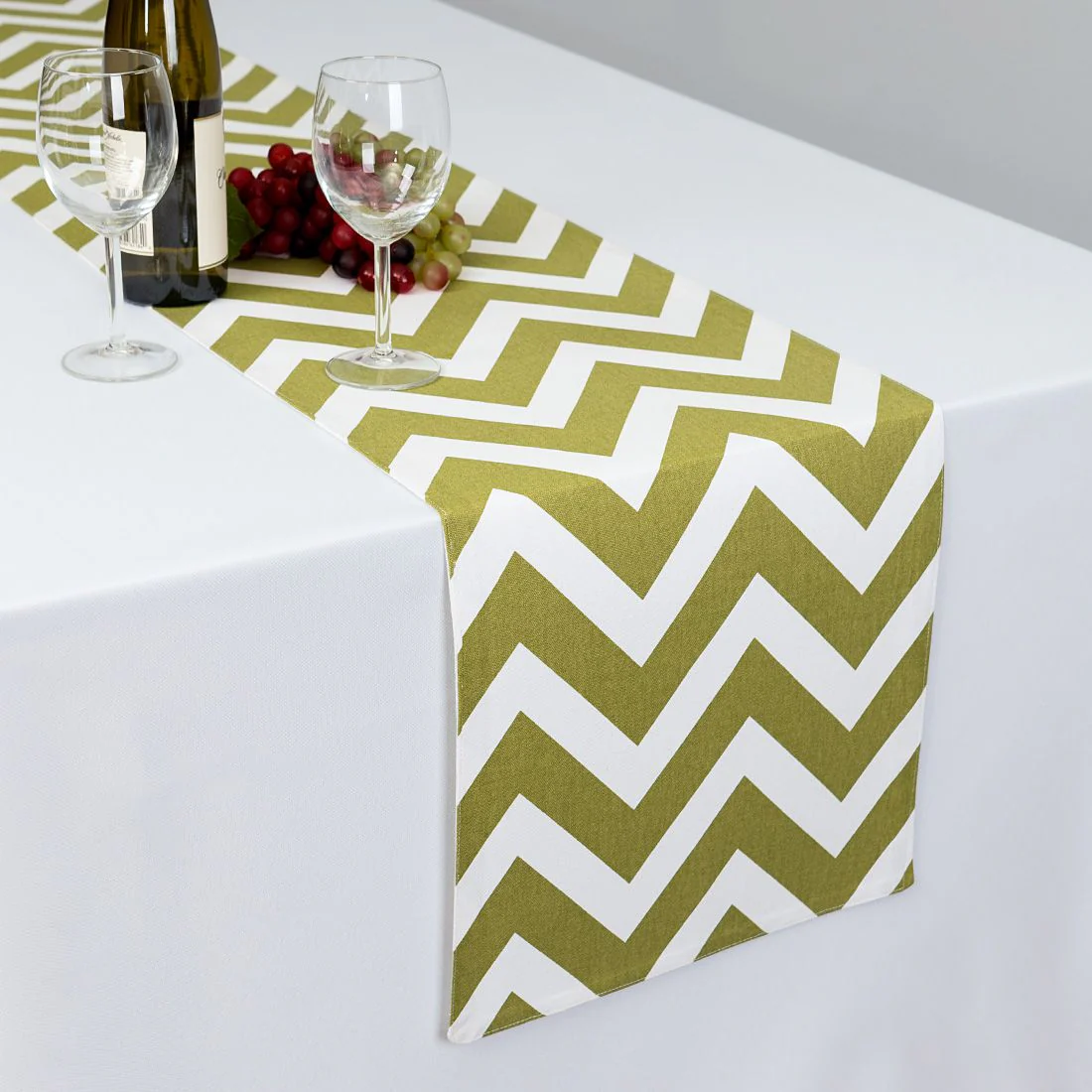 13 X 90 in. Chevron Cotton Table Runner (10 Colors) - Image 3