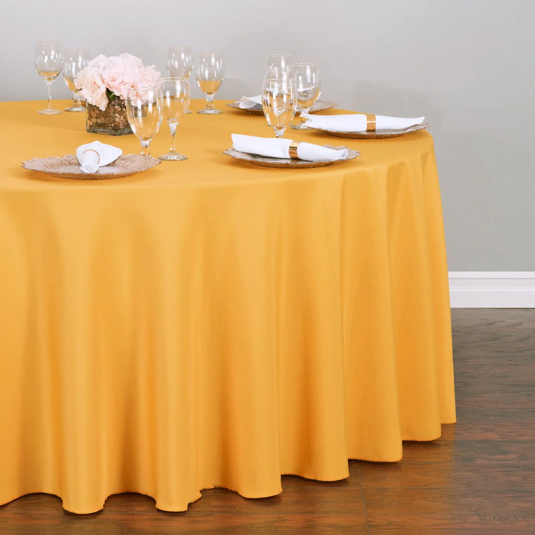 132 in. Round Polyester Tablecloth (20 Colors) - Image 7
