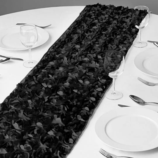 14 X 108 in. Rosette Satin Table Runner (4 Colors) - Image 11