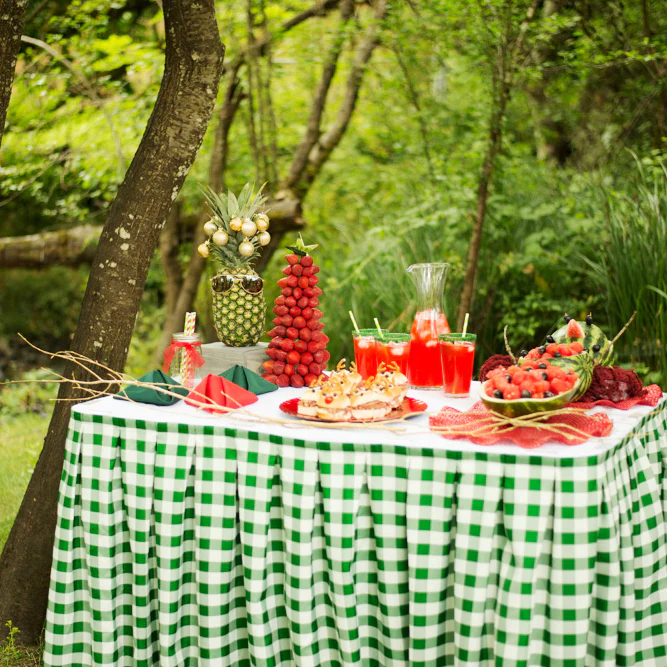 14 ft. Polyester Table Skirt Checkered (4 Colors) - Image 4