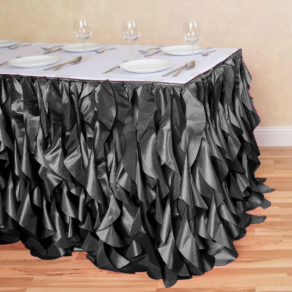14 ft. Curly Willow Table Skirt (13 Colors) - Image 3