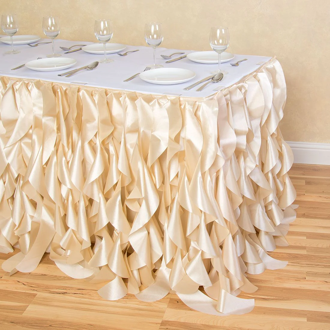 14 ft. Curly Willow Table Skirt (13 Colors) - Image 4