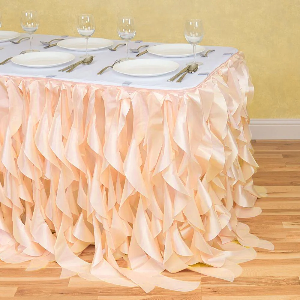 14 ft. Curly Willow Table Skirt (13 Colors) - Image 6