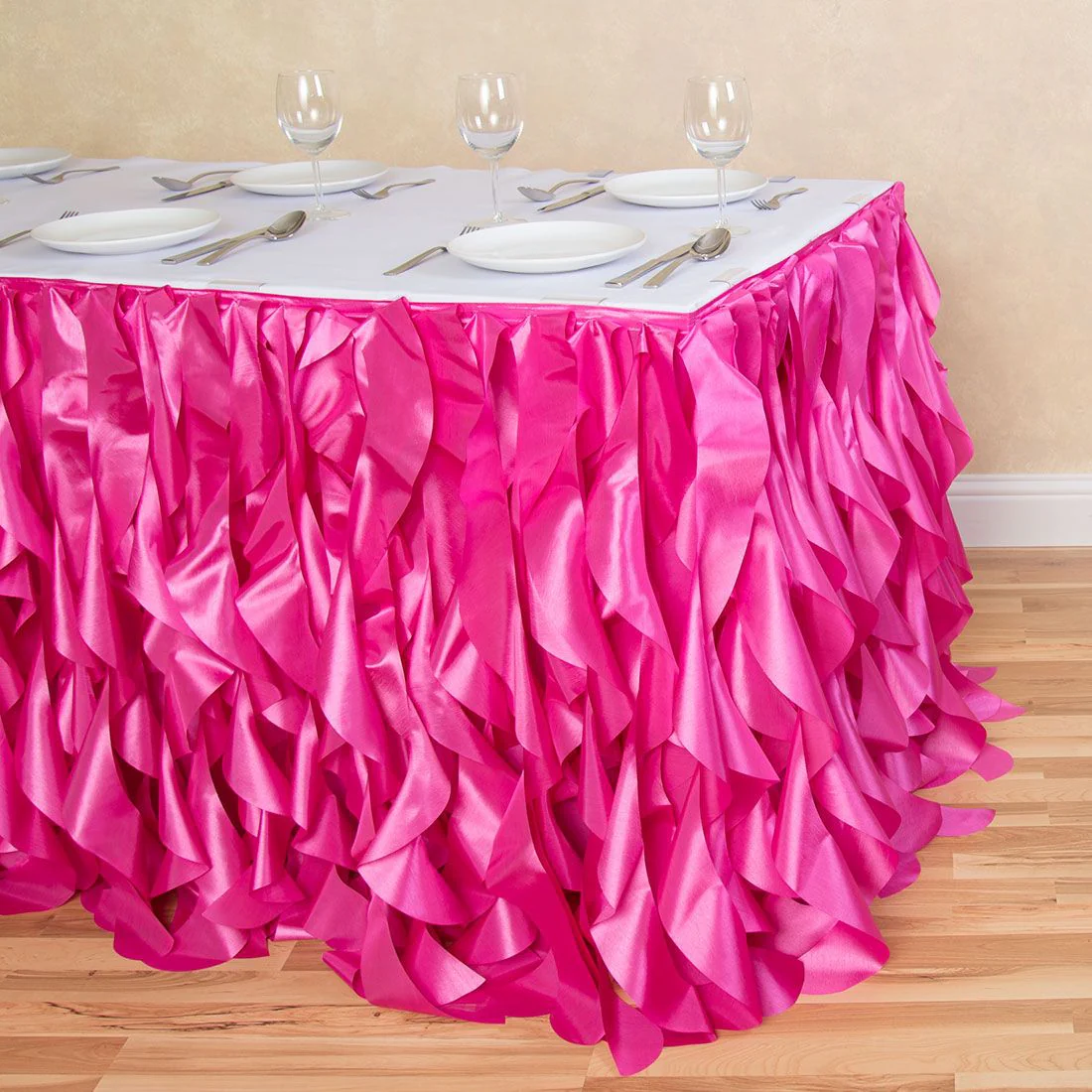 17 ft. Curly Willow Table Skirt (13 Colors) - Image 11