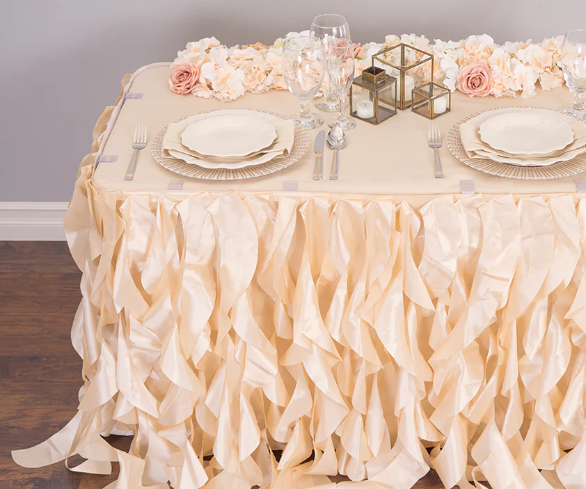 14 ft. Curly Willow Table Skirt (13 Colors) - Image 7