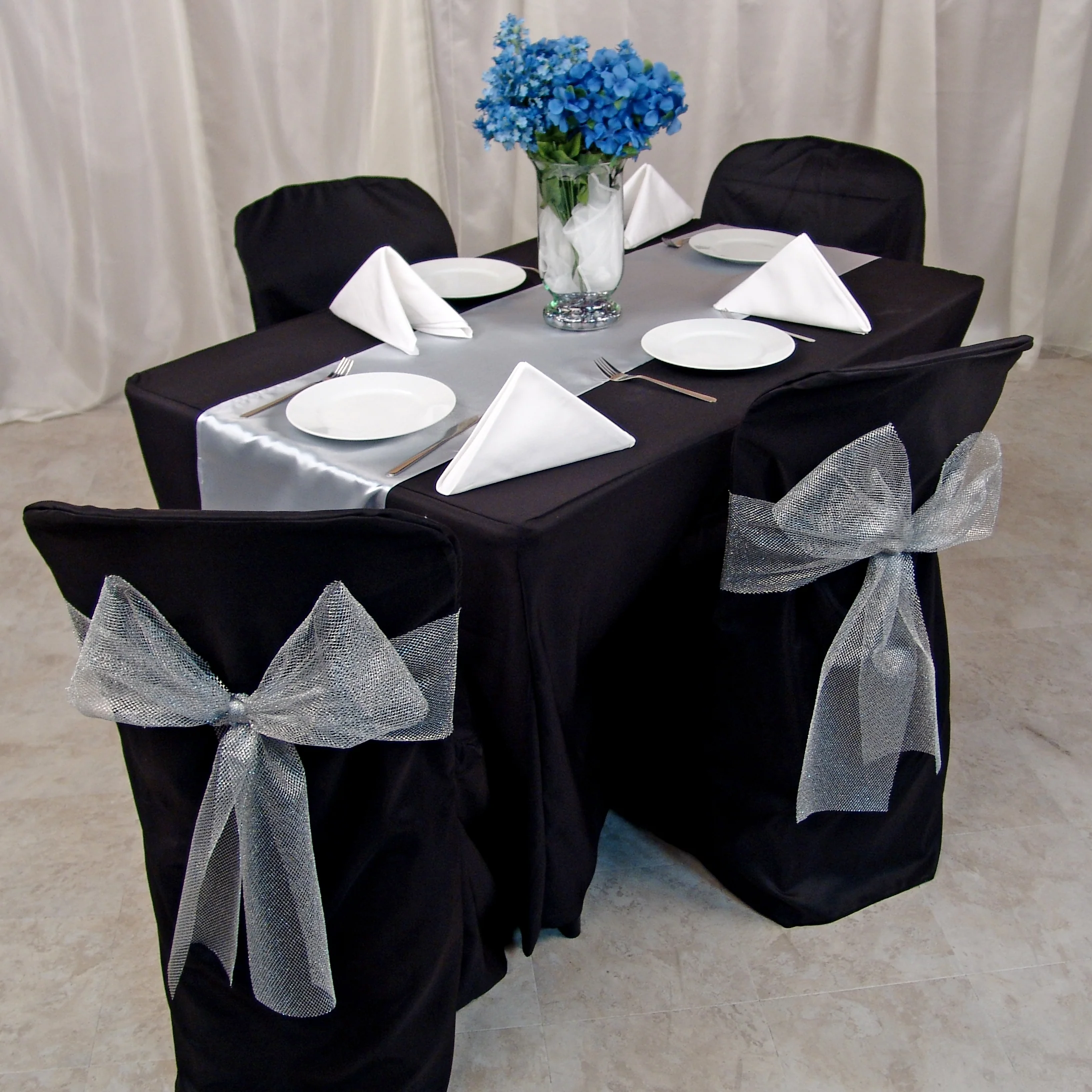 4 ft. Fitted Polyester Tablecloth (7 Colors) - Image 12