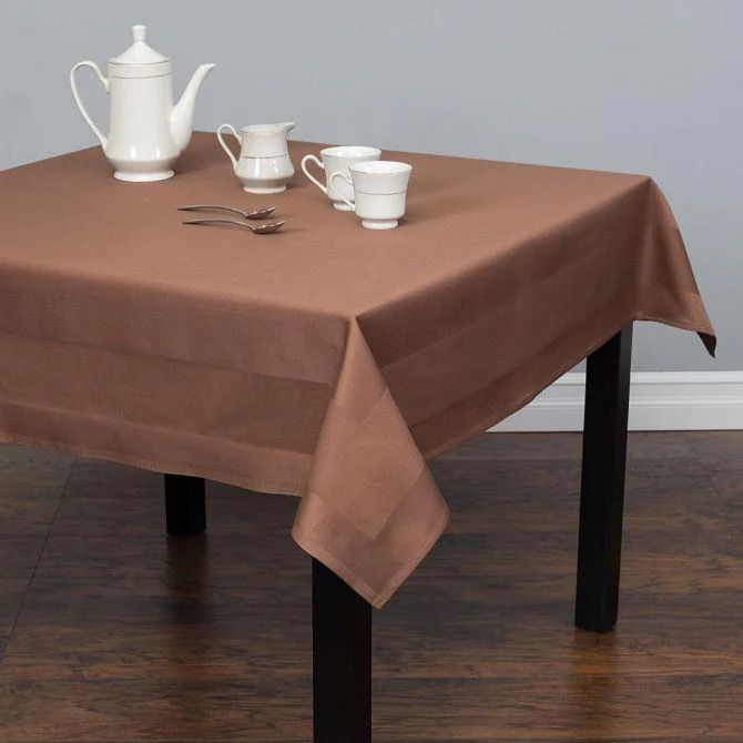 54 in. Satin Band Square Cotton Tablecloth (7 Colors) - Image 4