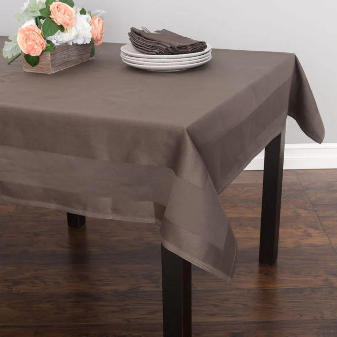 54 in. Satin Band Square Cotton Tablecloth (7 Colors) - Image 5