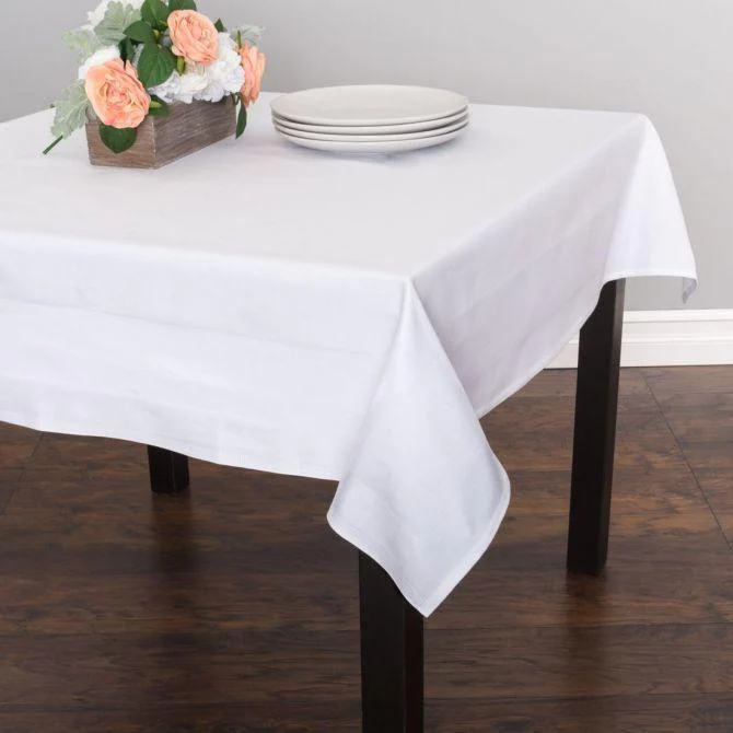 54 in. Satin Band Square Cotton Tablecloth (7 Colors) - Image 7