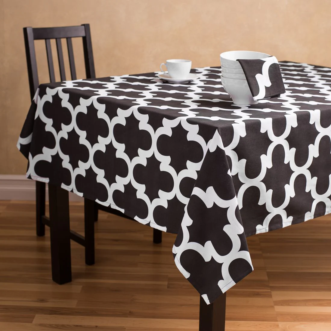 60 X 84 in. Rectangular Trellis Cotton Tablecloth (12 Colors) - Image 18