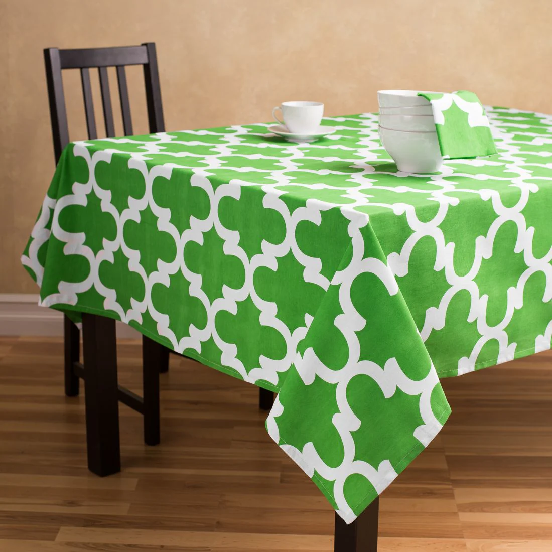 60 X 84 in. Rectangular Trellis Cotton Tablecloth (12 Colors) - Image 3