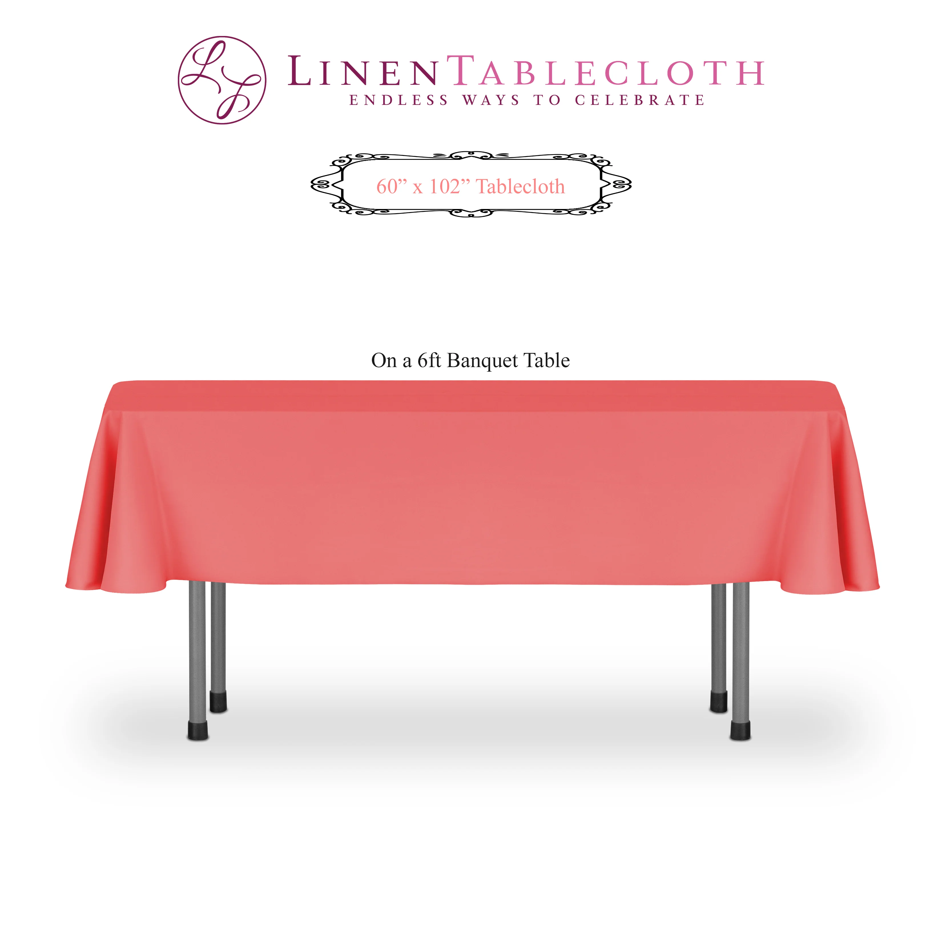 60 X 102 in. Rectangular Polyester Tablecloth (20 colors) - Image 51