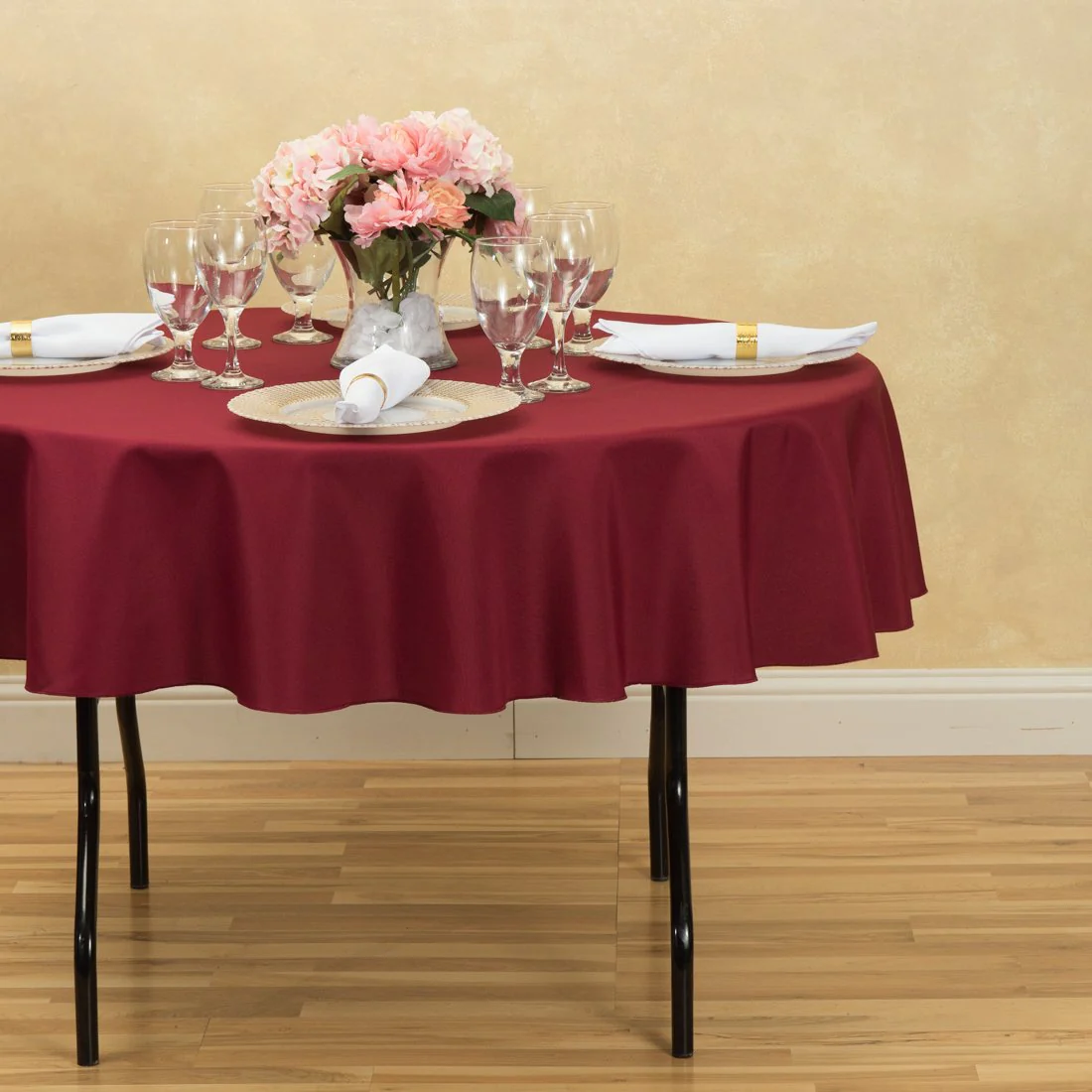 70 in. Round Polyester Tablecloth (20 Colors) - Image 18