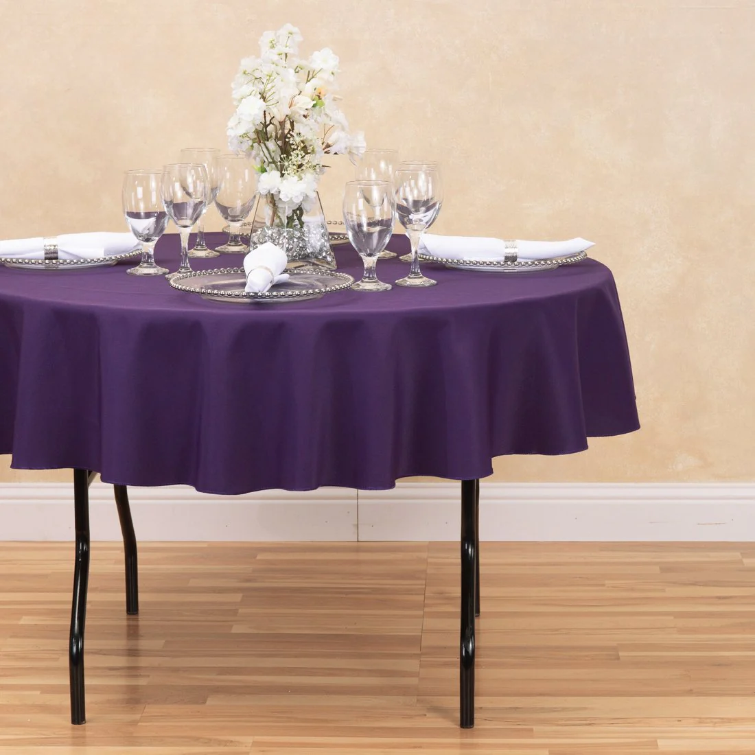 70 in. Round Polyester Tablecloth (20 Colors) - Image 24