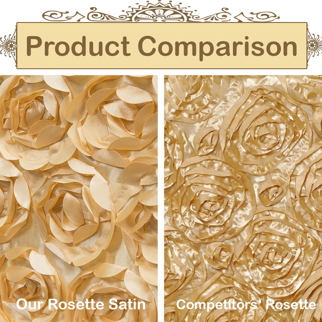 72 in. Square Rosette Satin Overlay - Image 11