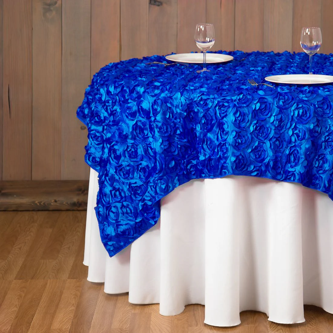 72 in. Square Rosette Satin Overlay - Image 8