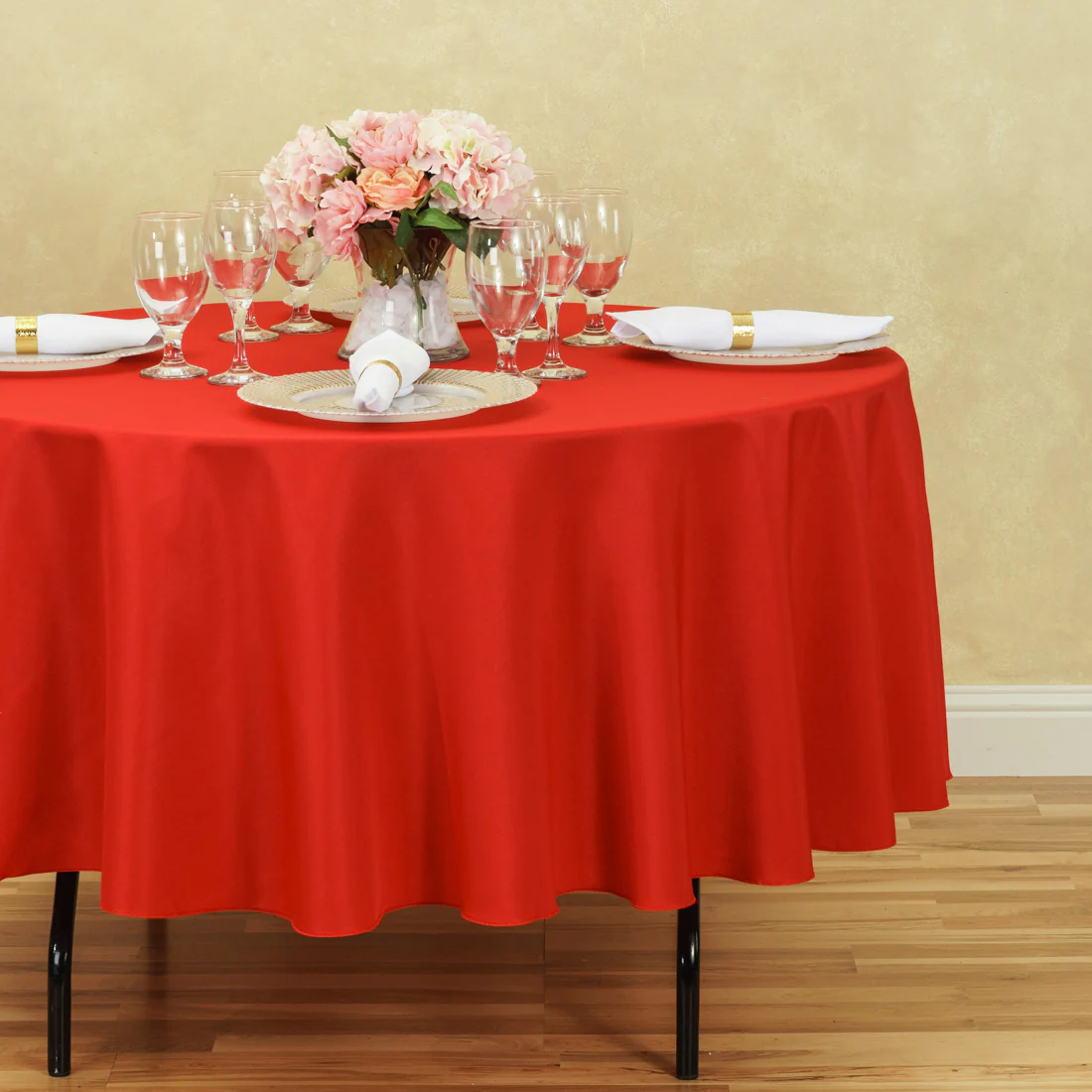 90 in. Round Polyester Tablecloth (20 Colors) - Image 32
