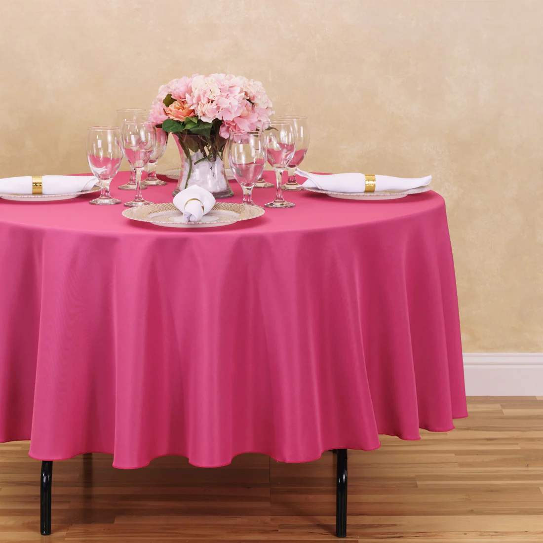 90 in. Round Polyester Tablecloth (20 Colors) - Image 40