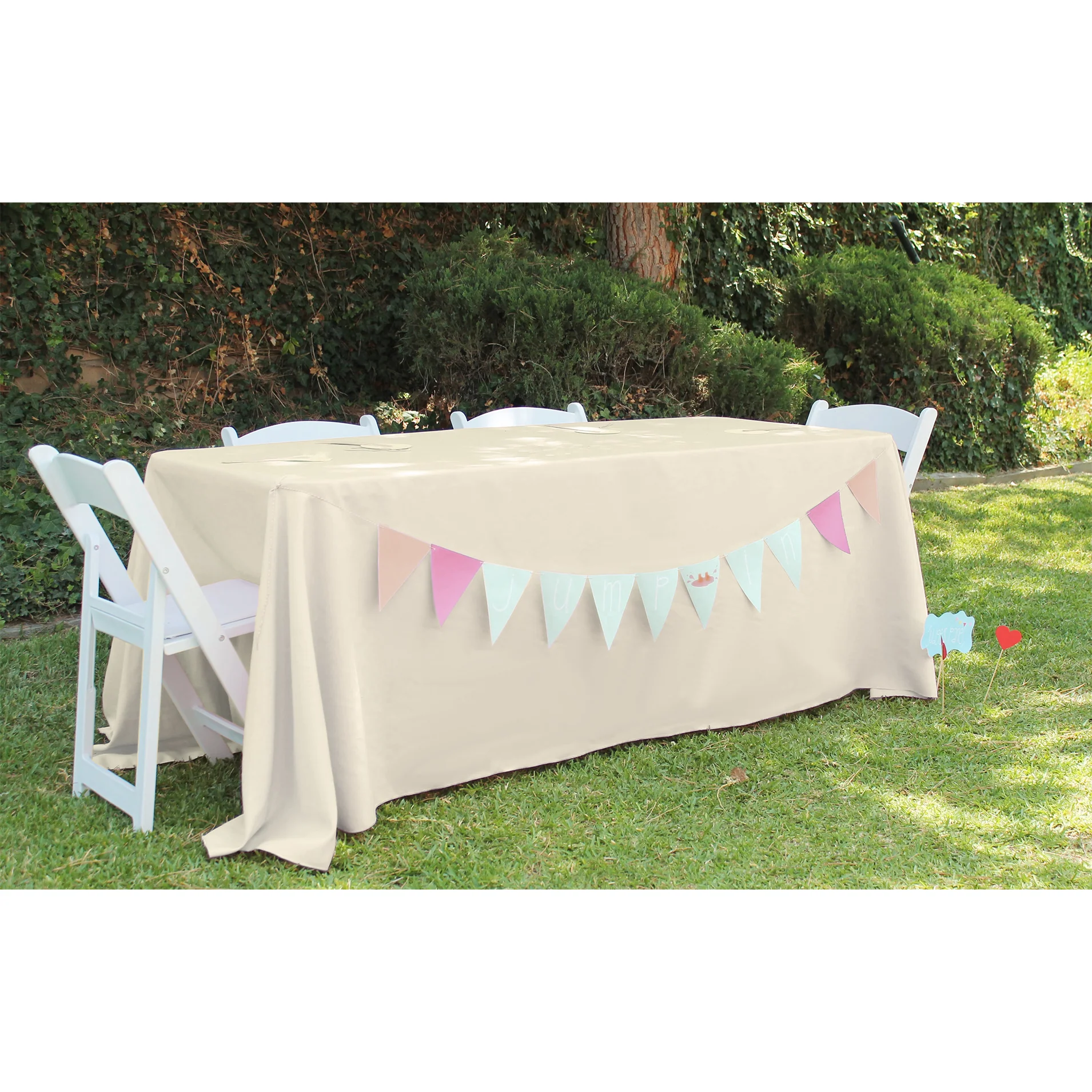 90 X 132 in. Rectangular with Round Corners Polyester Tablecloth (20 Colors) - Image 13