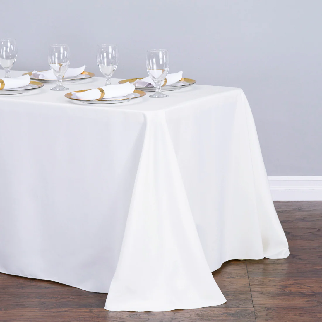 90 X 132 in. Rectangular with Round Corners Polyester Tablecloth (20 Colors) - Image 27