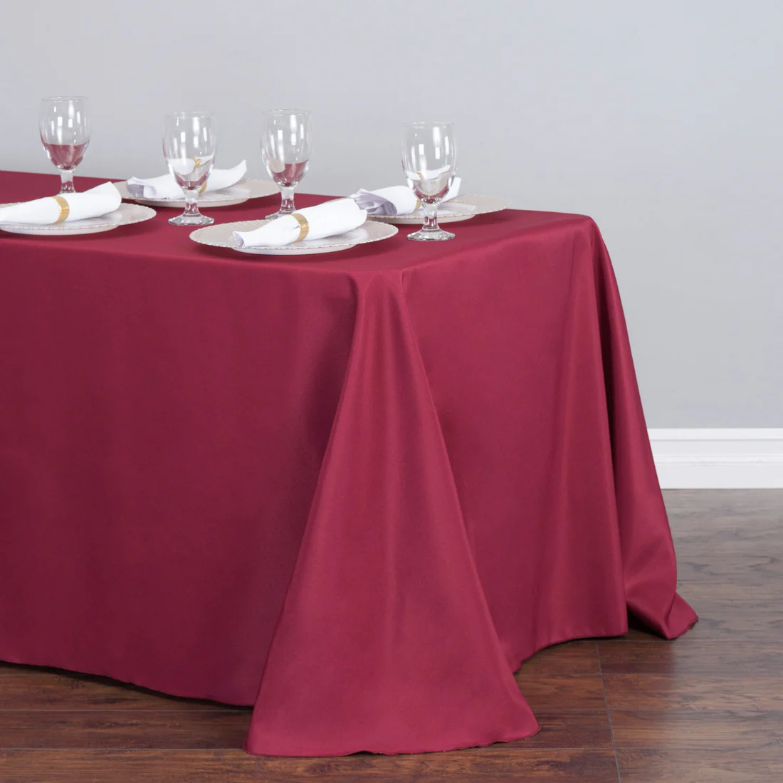 90 X 156 in. Rectangular with Round Corners Polyester Tablecloth (20 Colos) - Image 45