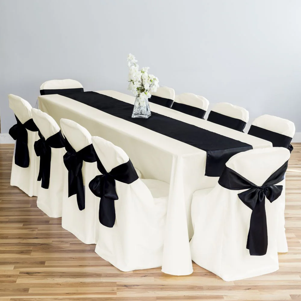90 X 156 in. Rectangular with Round Corners Polyester Tablecloth (20 Colos) - Image 7
