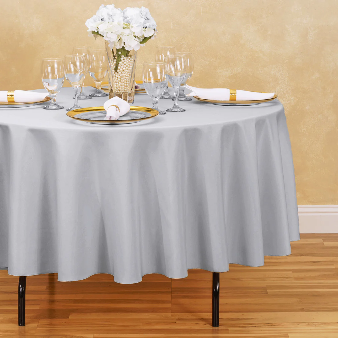 90 in. Round Polyester Tablecloth (20 Colors) - Image 36