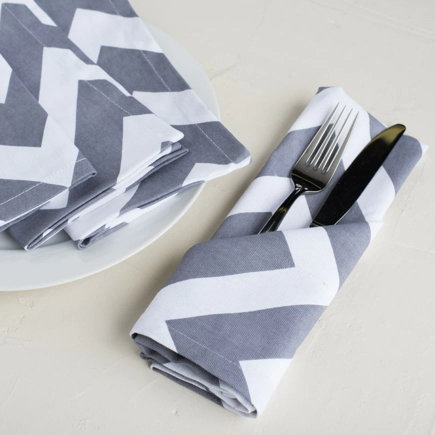 19 X 19 in. Chevron Cotton Napkins 4/Pack (12 Colors) - Image 3