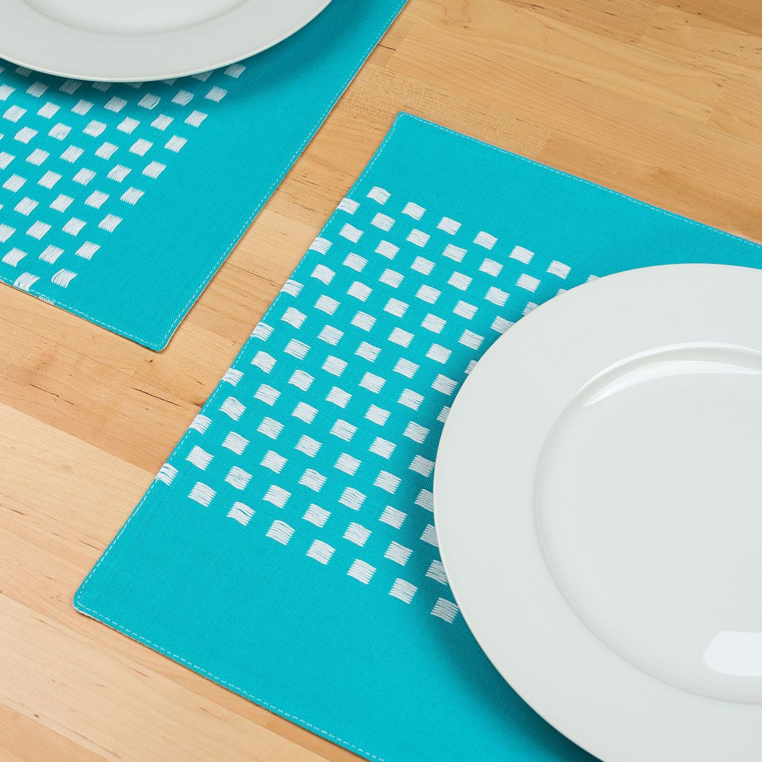 13 X 19 in. Basketweave Stripe Cotton Placemats 4/Pack (8 Colors) - Image 5