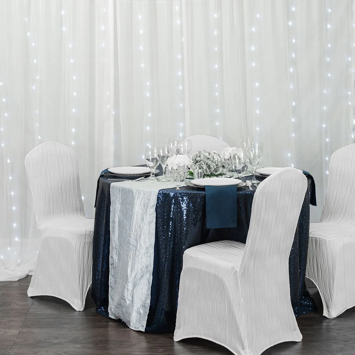 Wavy Stretch Banquet Chair Cover (9 Colors) - Image 28