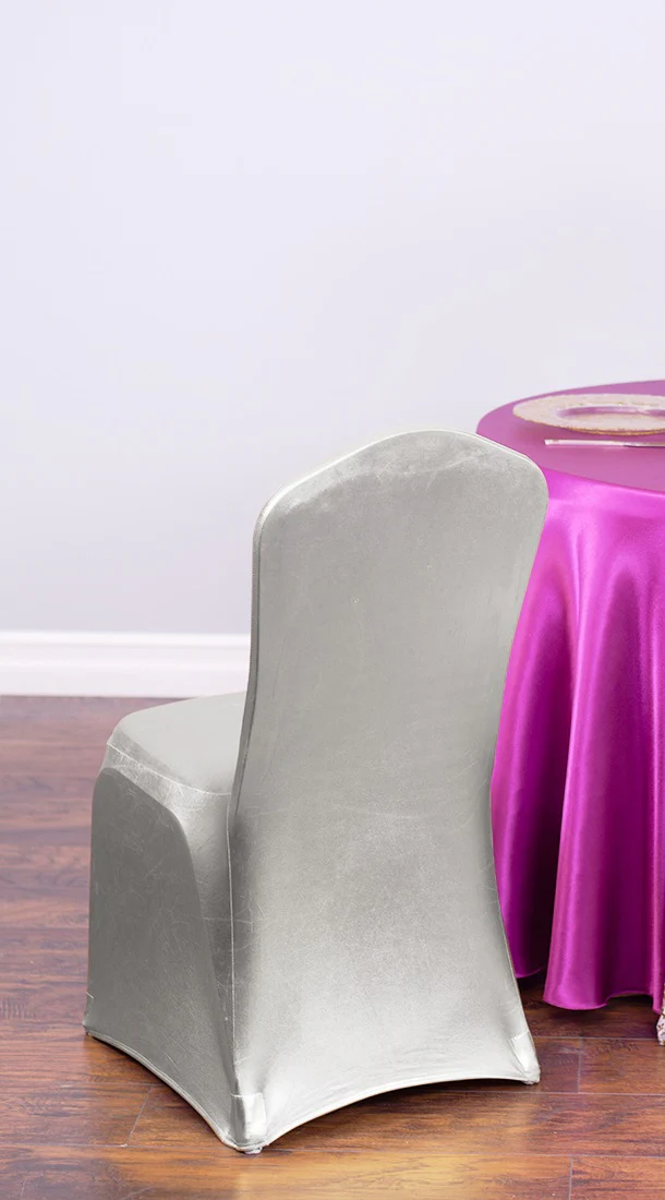 Metallic Banquet Stretch Chair Cover (2 Colors) - Image 6