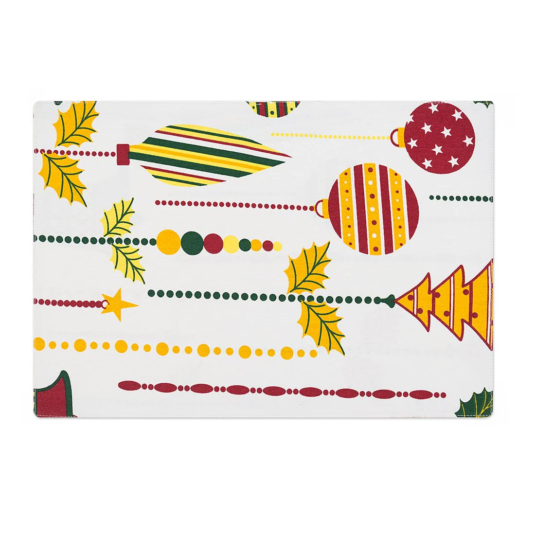 13 X 19 in. Christmas Holiday Cotton Placemats 4/pack (7 Patterns) Christmas Snowflake Jazzy Asterisks - Image 10