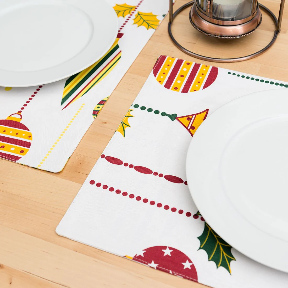 13 X 19 in. Christmas Holiday Cotton Placemats 4/pack (7 Patterns) Christmas Snowflake Jazzy Asterisks - Image 9