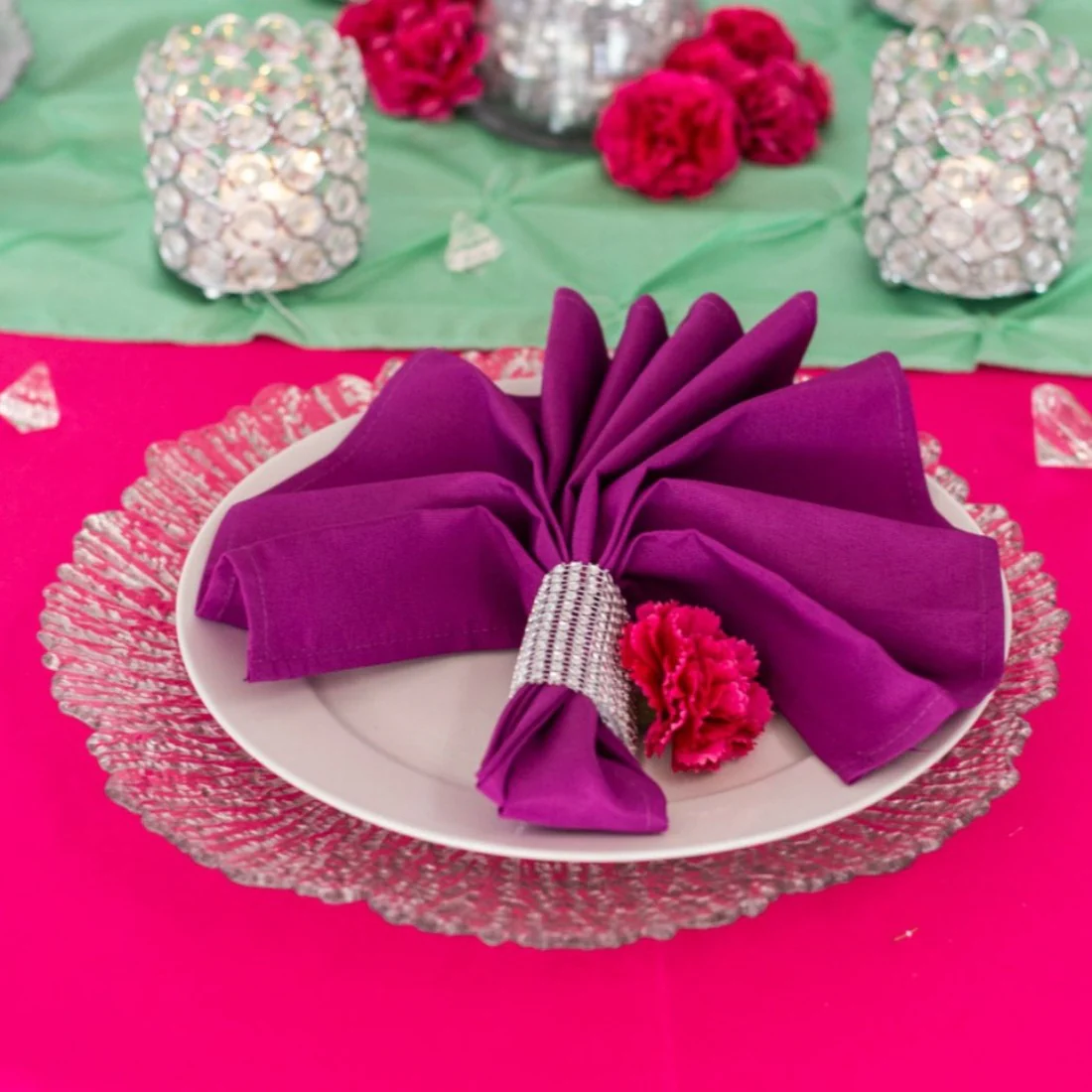 Crystal Diamond Napkin Ring 10/Pack, (8 colors) - Image 12