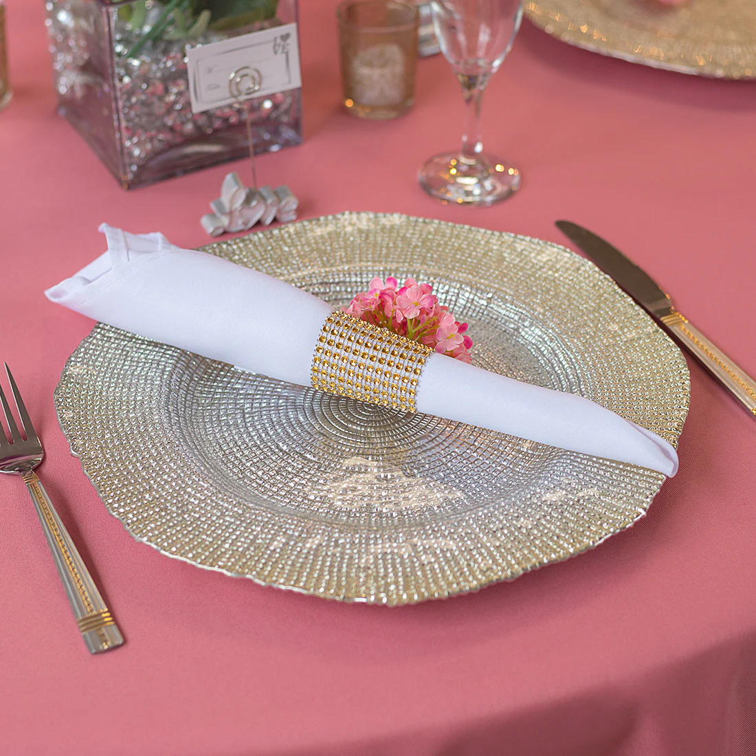 Crystal Diamond Napkin Ring 10/Pack, (8 colors) - Image 4