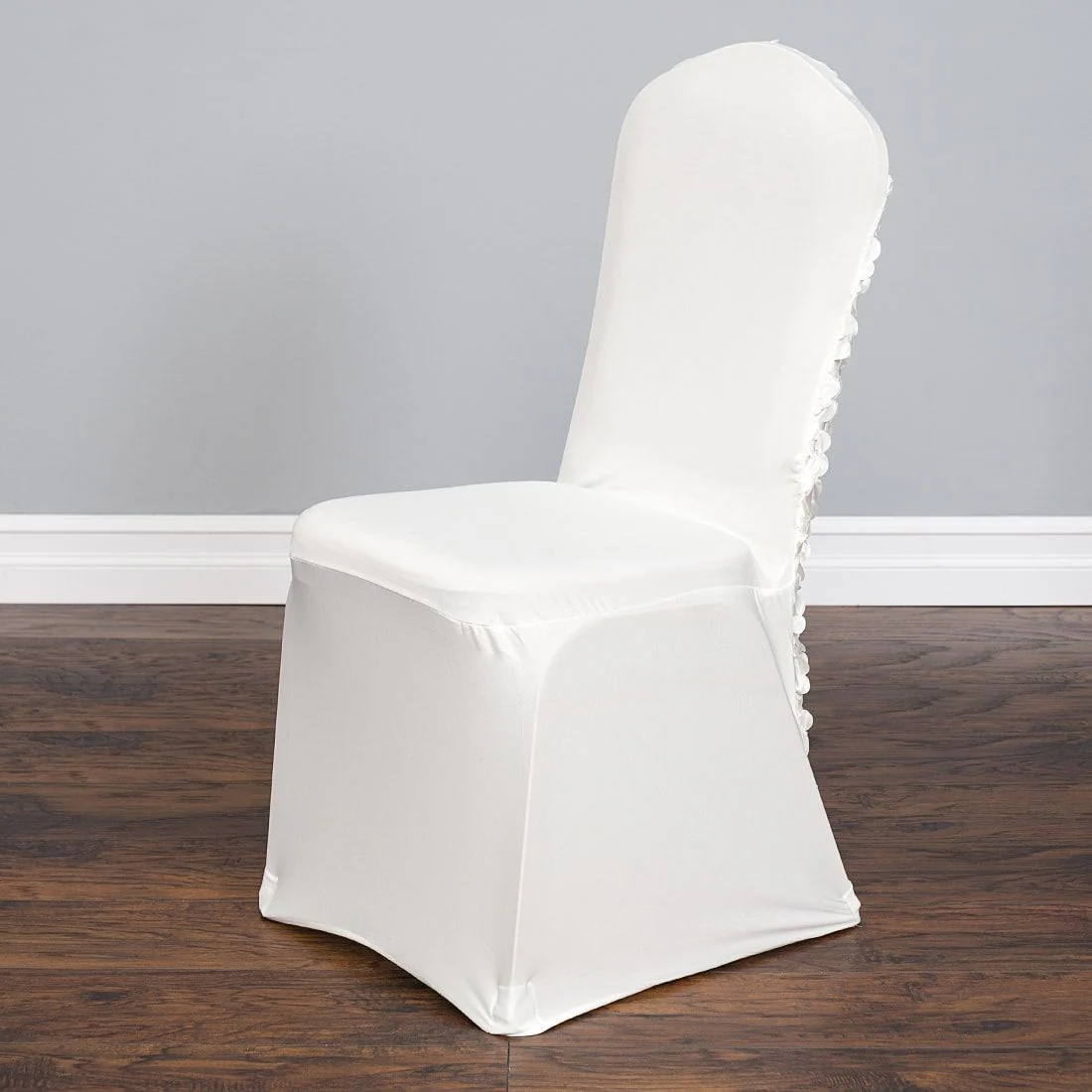 Satin Rosette Stretch Banquet Chair Cover (3 Colors) - Image 3