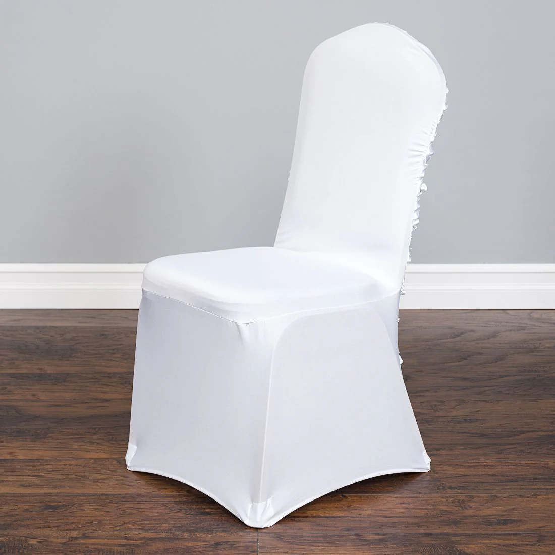 Satin Rosette Stretch Banquet Chair Cover (3 Colors) - Image 8