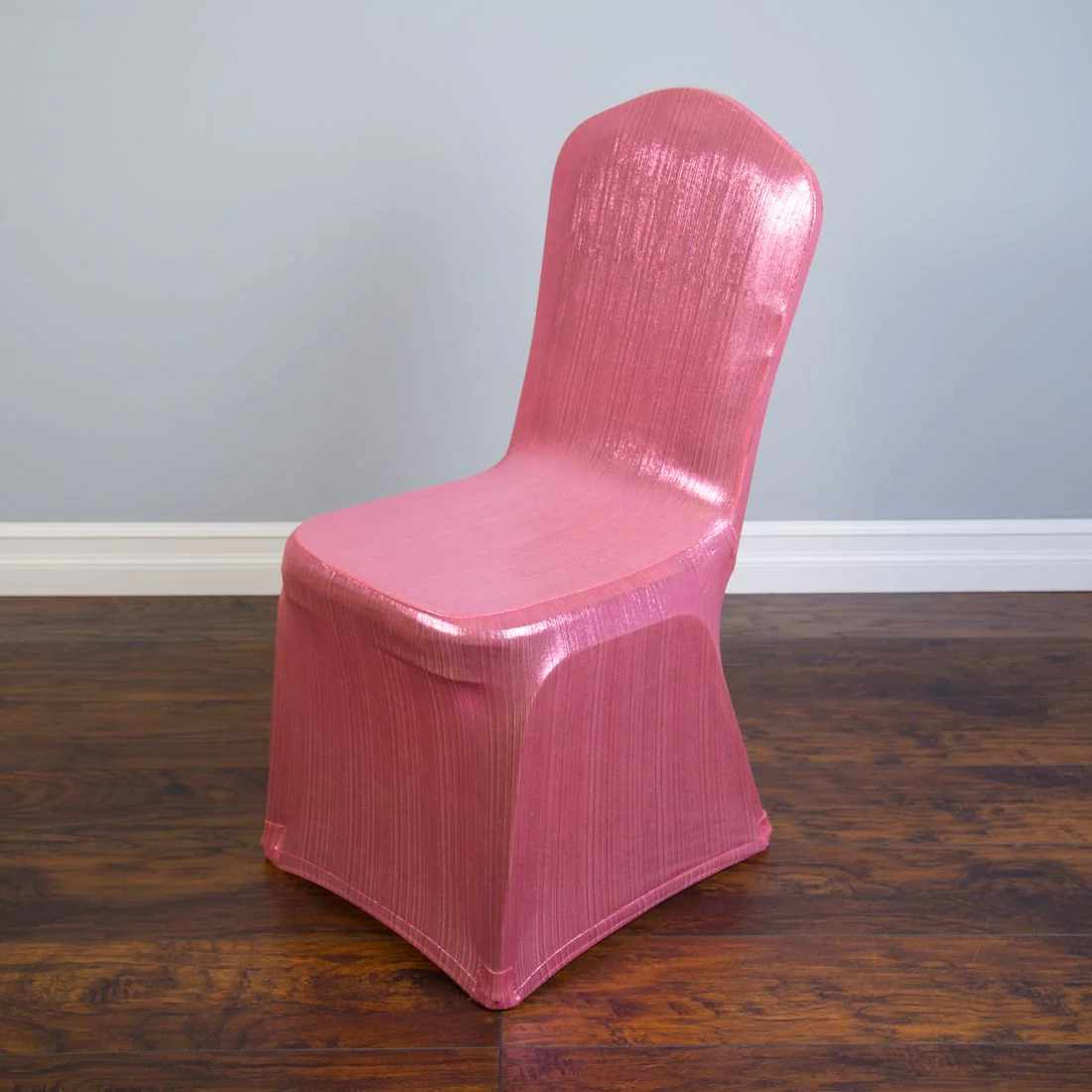 Shimmering Stretch Banquet Chair Cover (2 Colors) - Image 3
