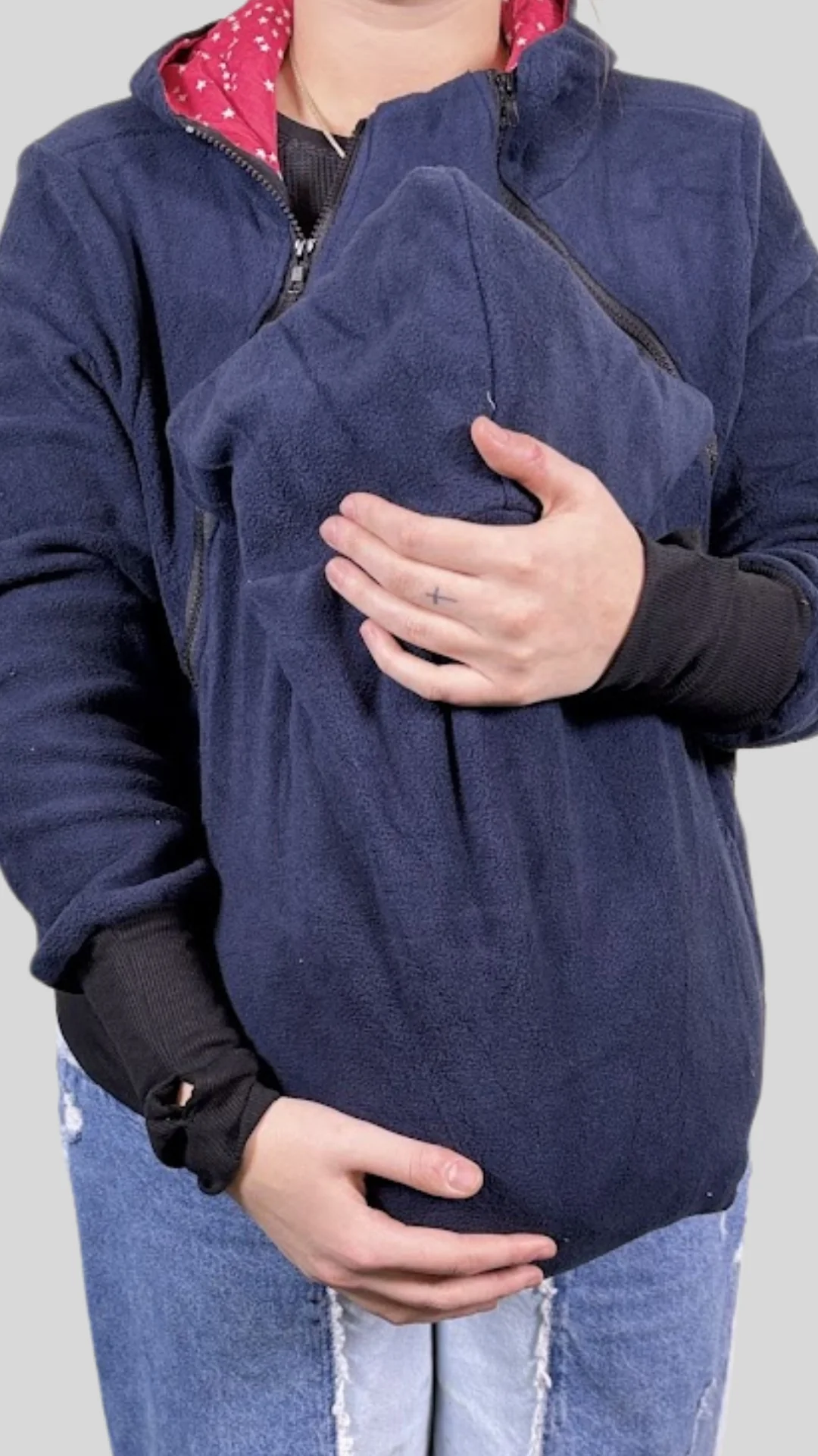 Women's Sweater with Baby Pouch (4 Colors) - Image 11