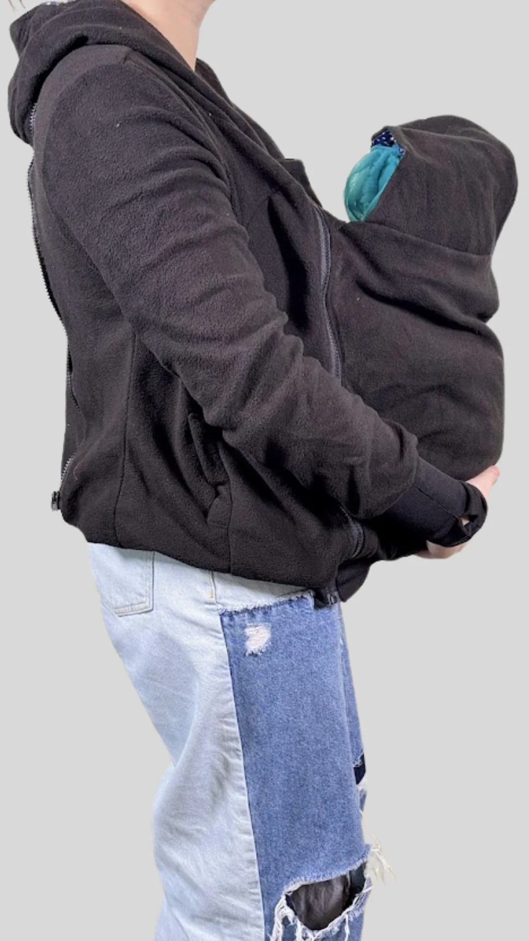Women's Sweater with Baby Pouch (4 Colors) - Image 7
